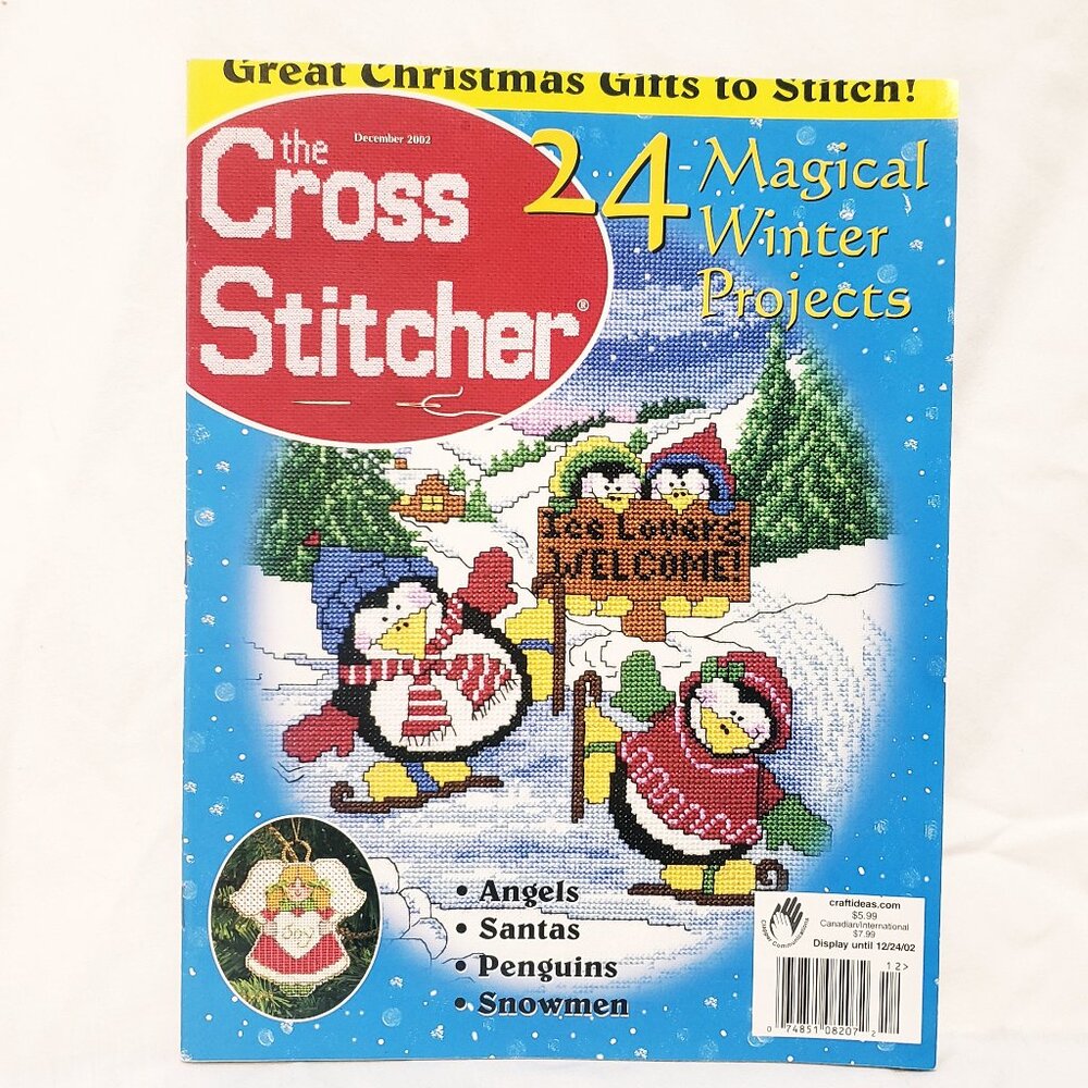 The Cross Stitcher Magazine 24 Patterns 2002 Angels Santas Penguins Snowmen
